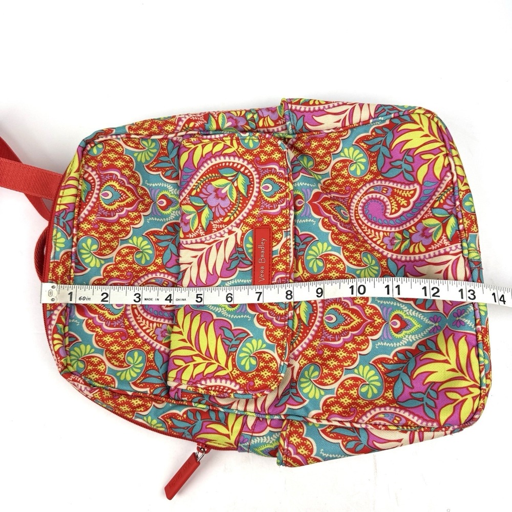 Vera Bradley Paisley In Paradise Lighten Up Backpack Canvas Boho Colorful Spring - Picture 8 of 9